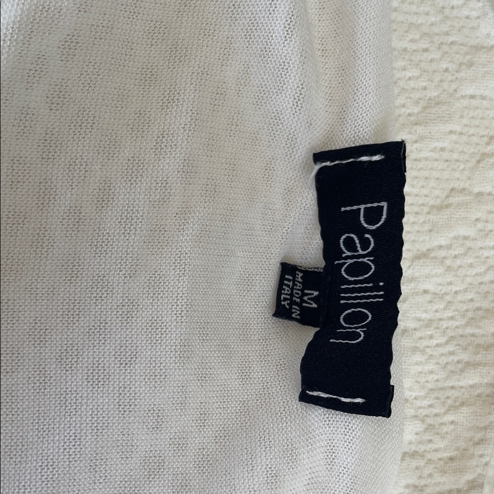 Papillon White Embroidered Lace Tunic Top Italian size M - Picture 4 of 5